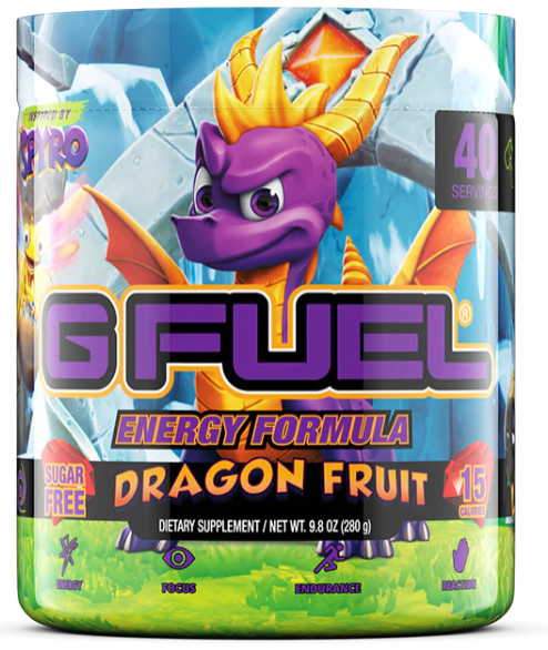 G Fuel Best Selling Flavor - Spyro’s Dragon Fruit Gaming Drink