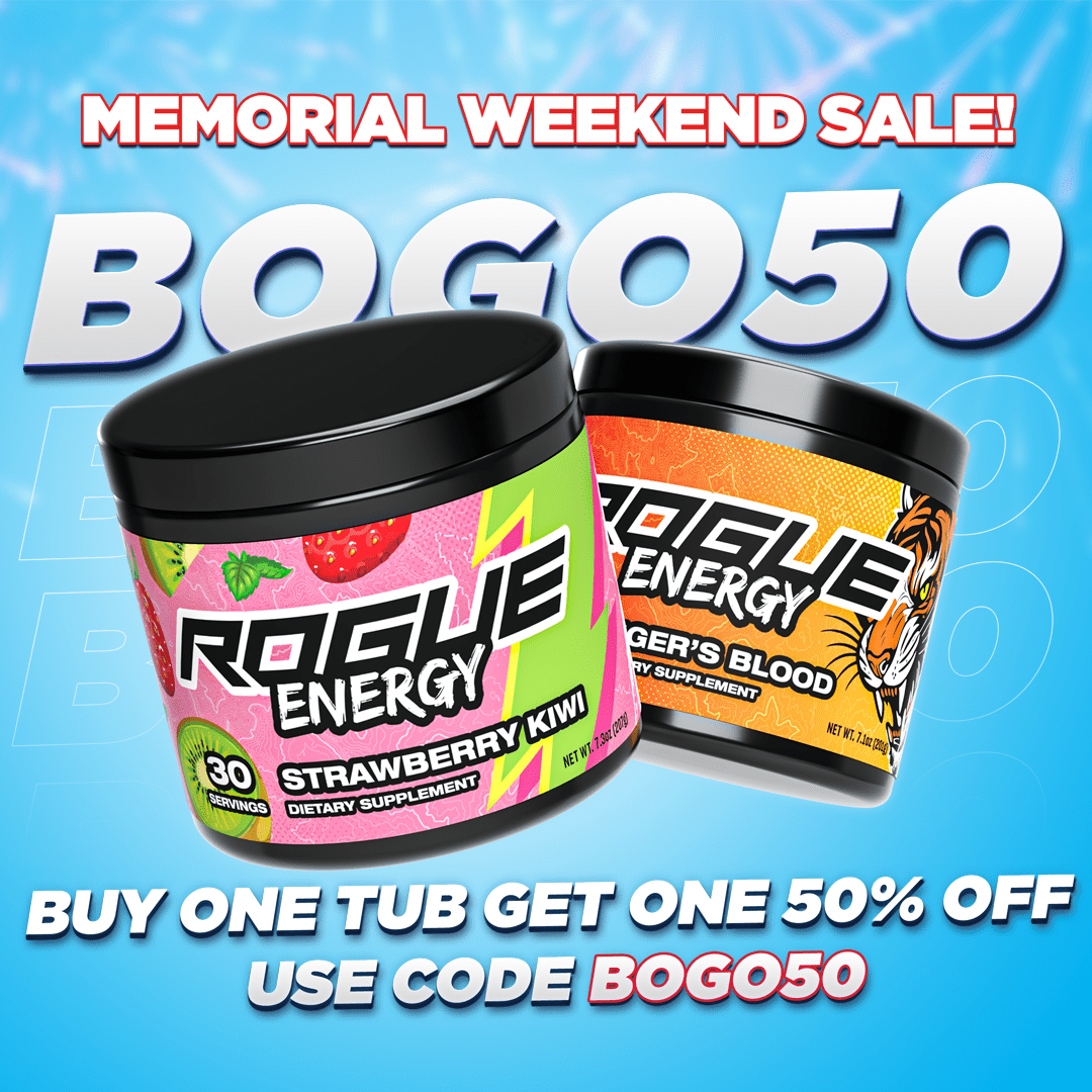 Rogue Energy BOGO50 Memorial Weekend Sale