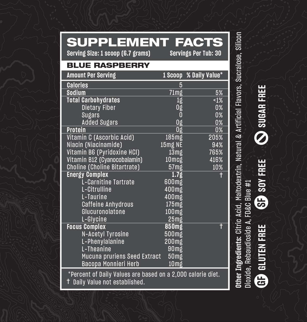 rogue energy blue raspberry gaming drink. zero sugar, great tasting, alternative to gfuel