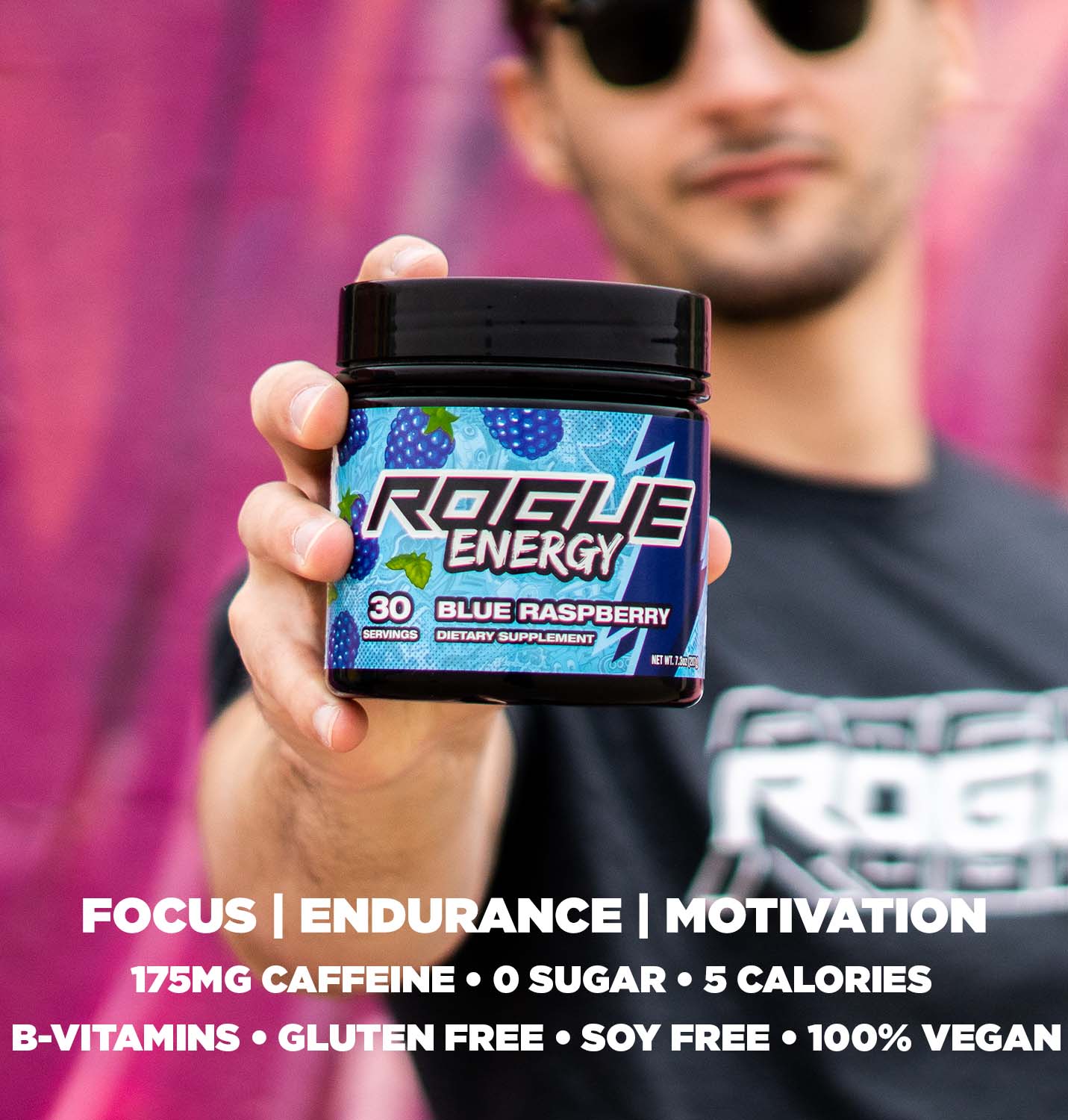 Fusion Energy Blue Raspberry Rogue Energy | Gaming Drink - Blue Raspberry