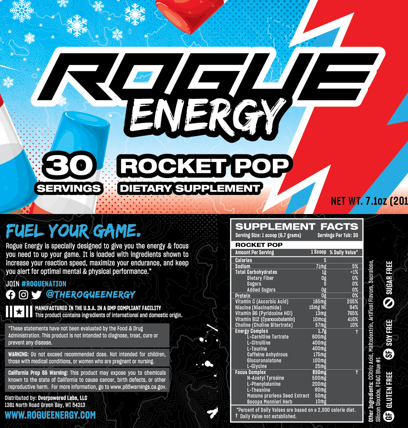 Rogue Energy | Gaming Drink - Rocket Pop