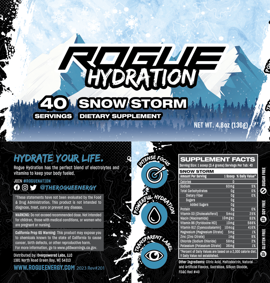 Ice Protection Rogue Rogue Hydration | Gaming Drinks - Snow Storm – Rogue Energy