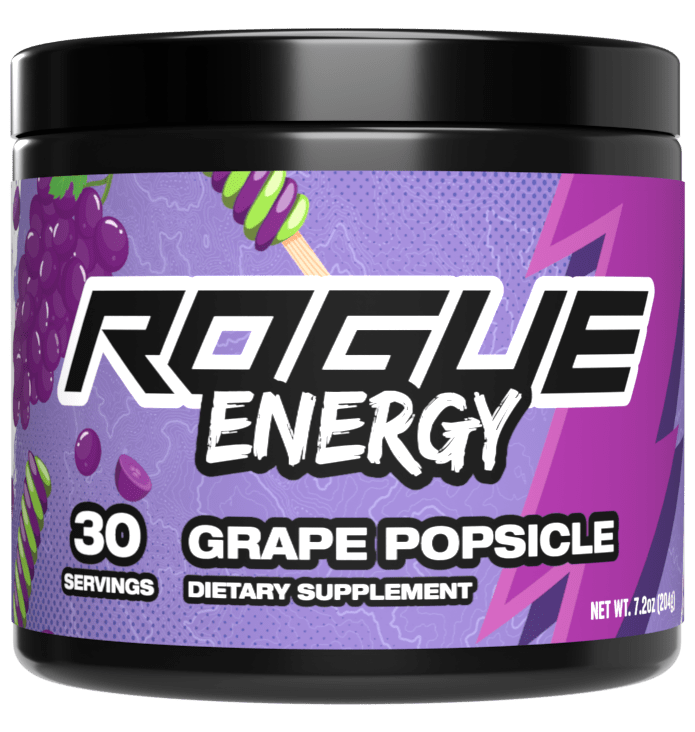 Rogue Energy Gaming Drink Grape Popsicle 30 Serving Tub