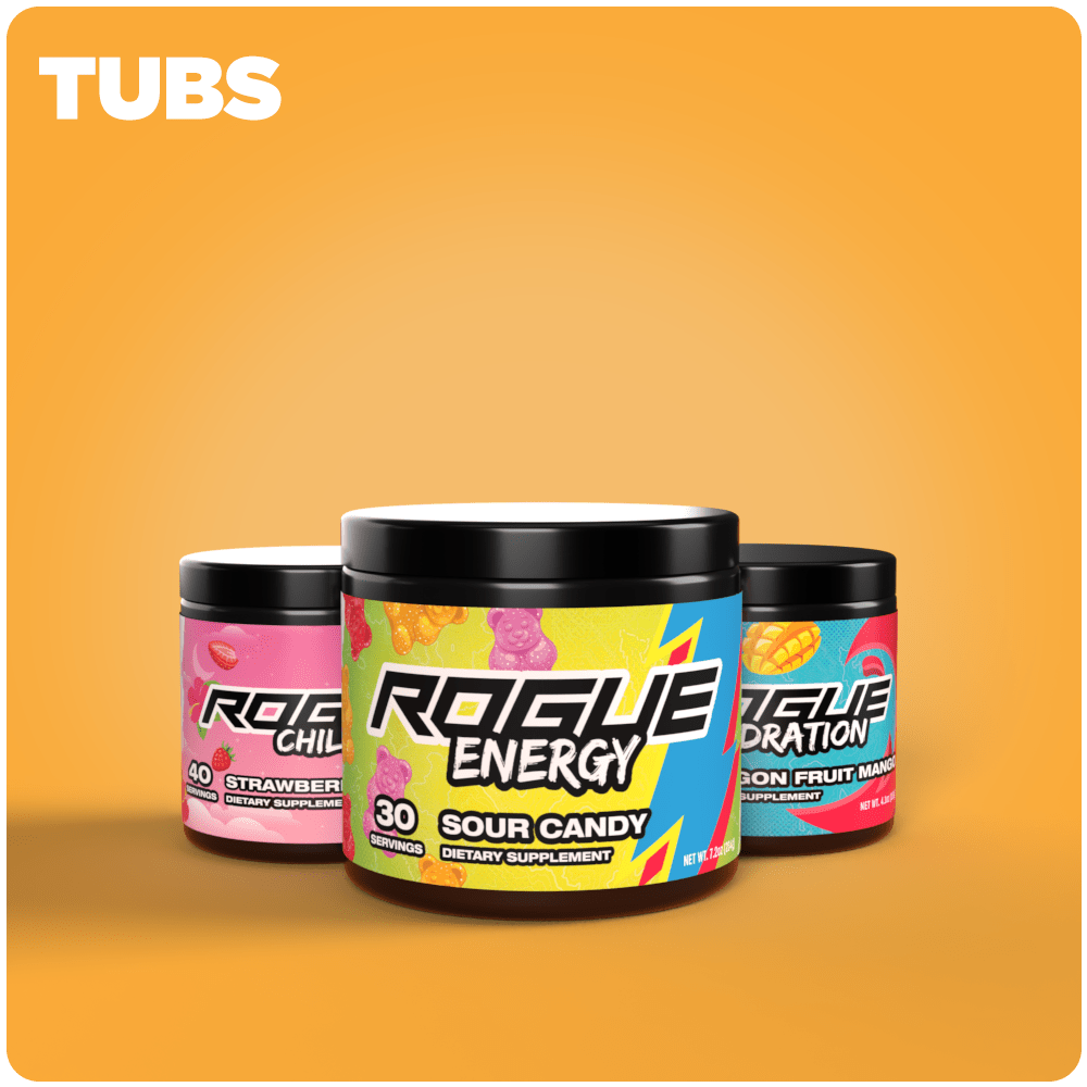 Rogue Energy Gaming Energy Drinks Tubs Collection Image