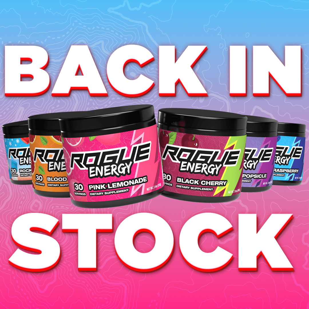 Rogue Energy Gaming Drink 1.0 Formulas Back In Stock