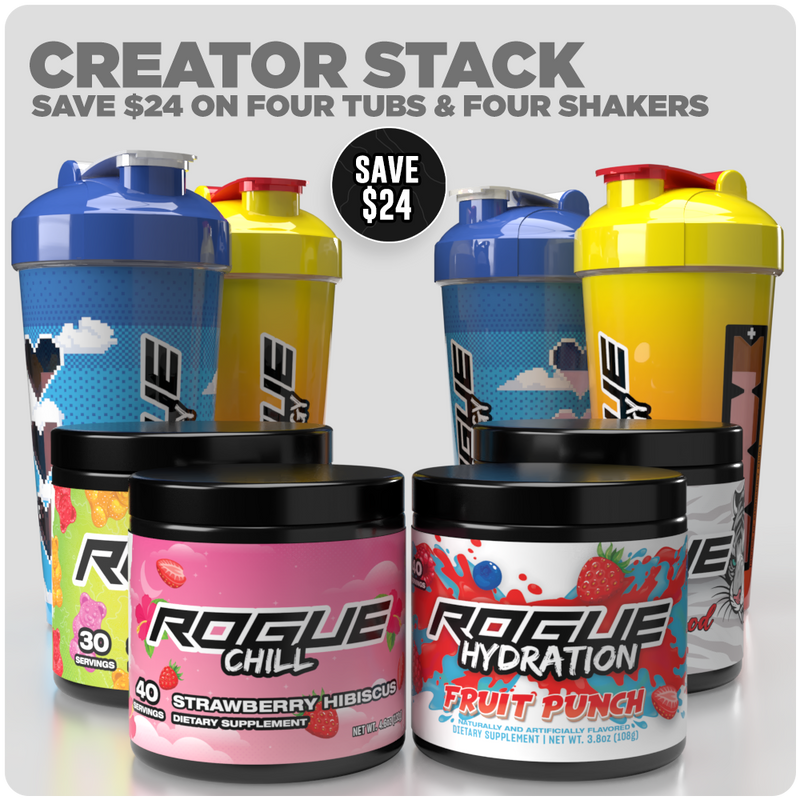 Rogue Energy Gaming Drink, best gaming energy drink, esports drink, gamer energy drinks, easy sponsorships for gaming, gaming sponsorships, G Fuel Alternative, Compare to G Fuel, gamers energy drink, gamers fuel, gaming energy, gamersupps, gaming drinks, gg energy, gaming supplement, gamers fuel, drinks for gaming, Energy and focus, gamer energy drink, Creator Stack Bundle
