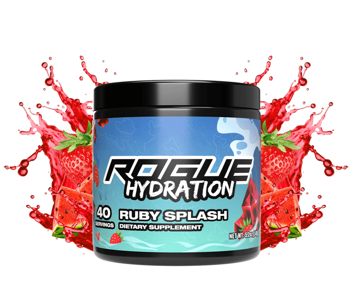 Rogue Hydration Gaming Drink Supplements Ruby Splash Tub