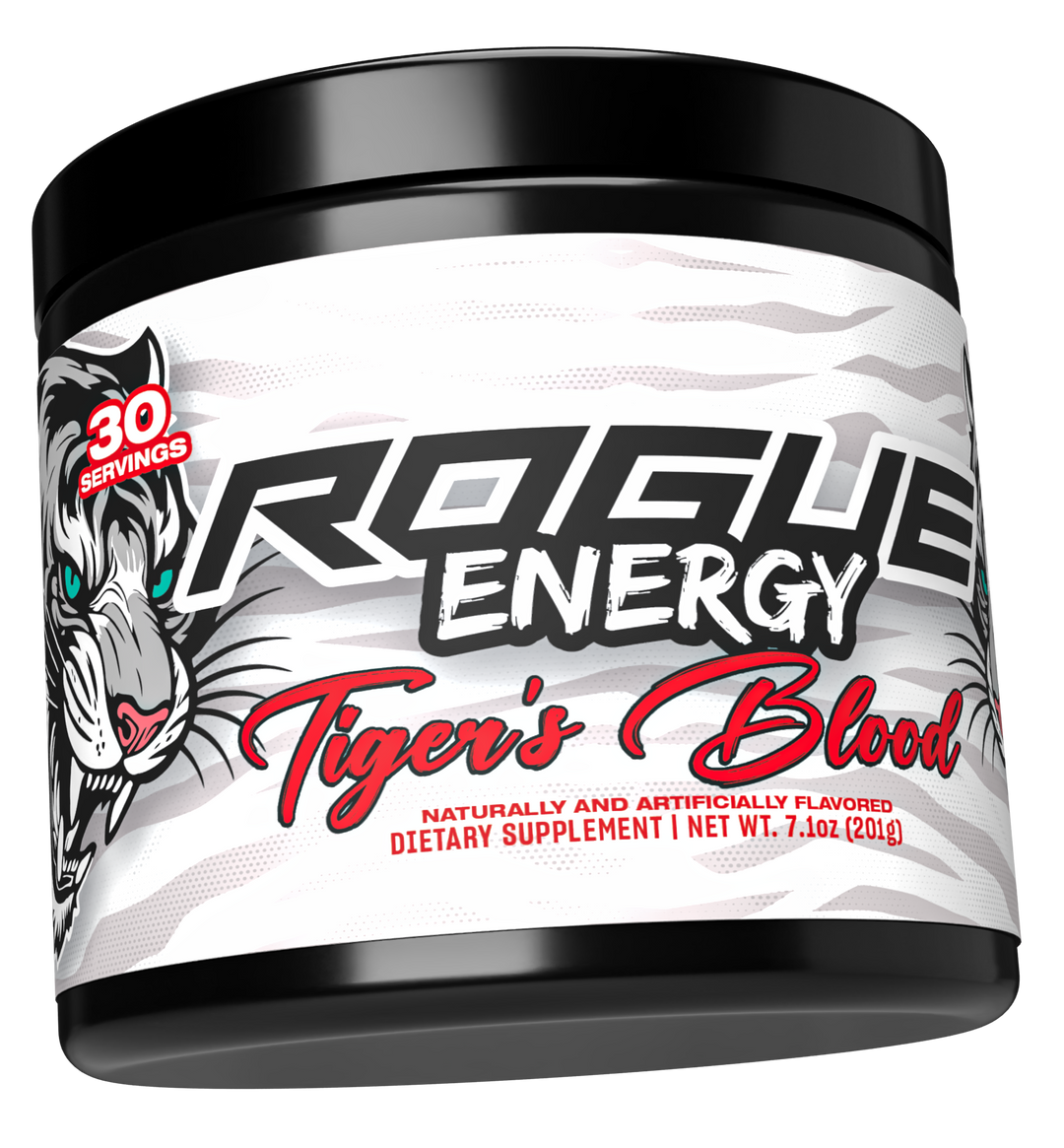 Rogue Energy Tiger's Blood Gaming Energy Drink Tub - Left