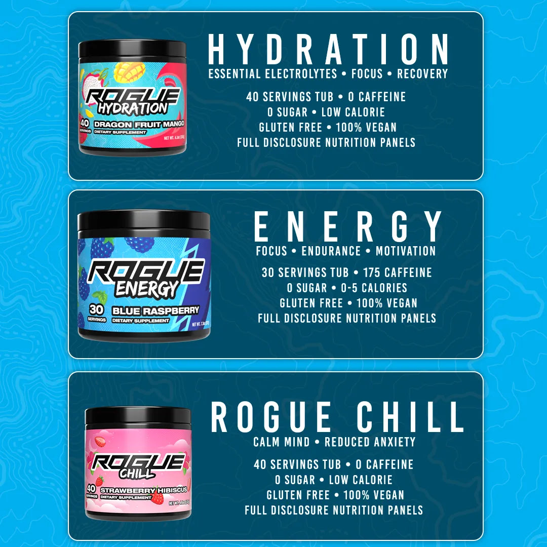 Rogue Gaming Drinks - FREE Rogue Energy Starter Kit